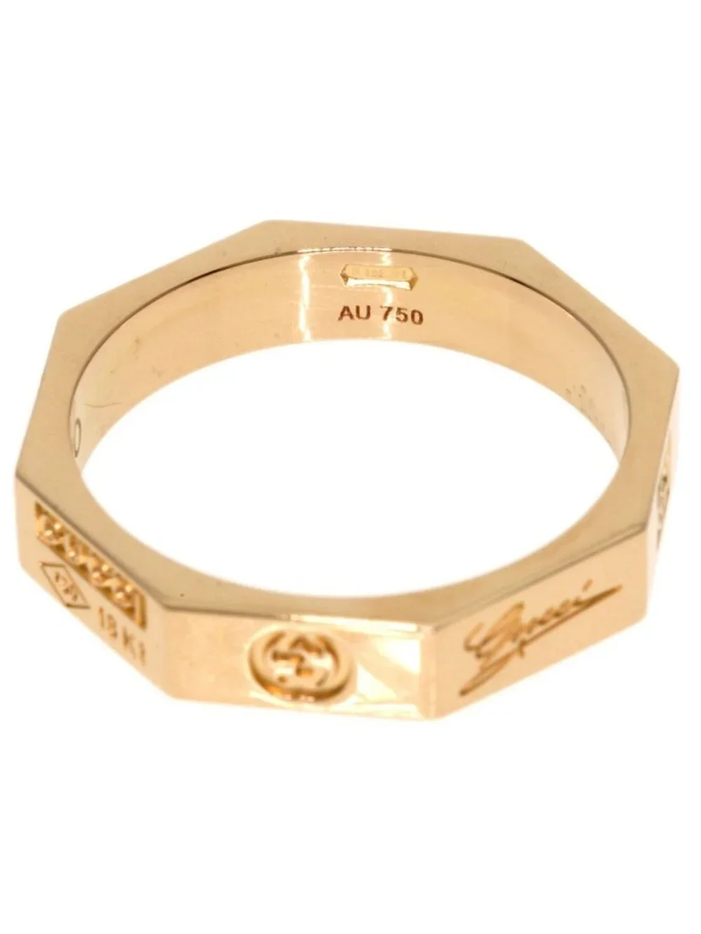 Gucci Octagon Ring 18k Pink Gold - Picture 5 of 10